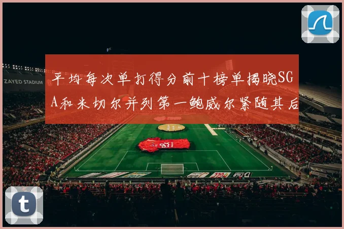 平均每次单打得分前十榜单揭晓SGA和米切尔并列第一鲍威尔紧随其后
