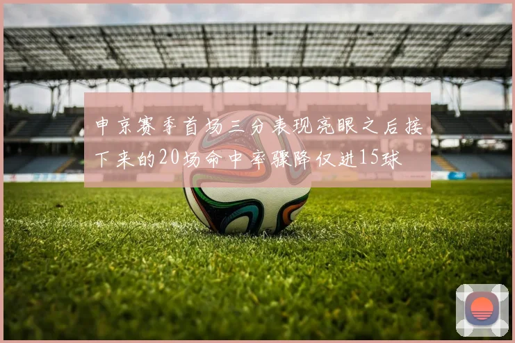 申京赛季首场三分表现亮眼之后接下来的20场命中率骤降仅进15球